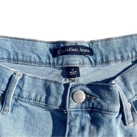 Calvin Klein mom jean shorts denim summer modest casual classic blue women’s 14 - Picture 4 of 5